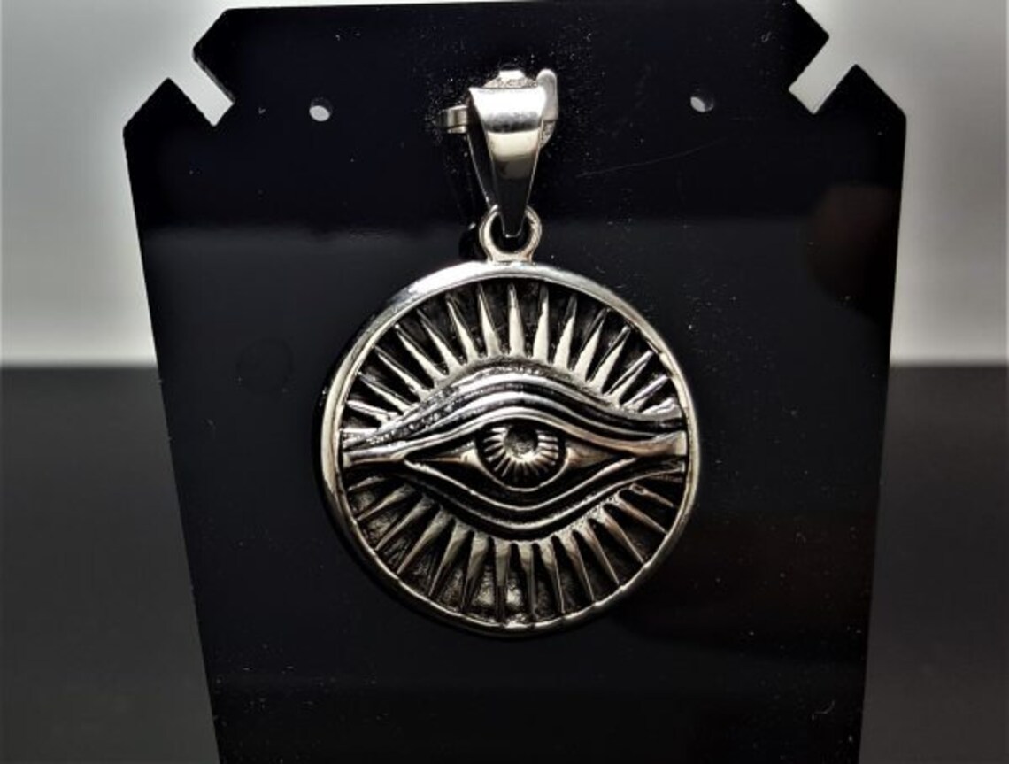 All Seeing Eye PENDANT STERLING SILVER 925 Ancient Symbol Eye Etsy