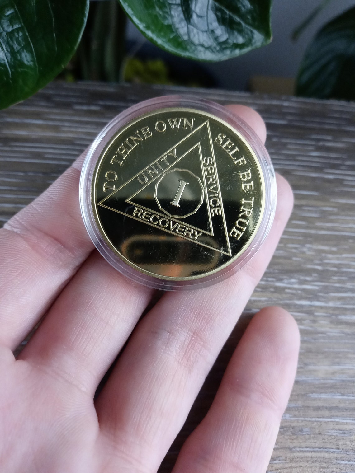 Recovery Coin 1 Year Pocket Token Gold Plated Keepsake | Etsy