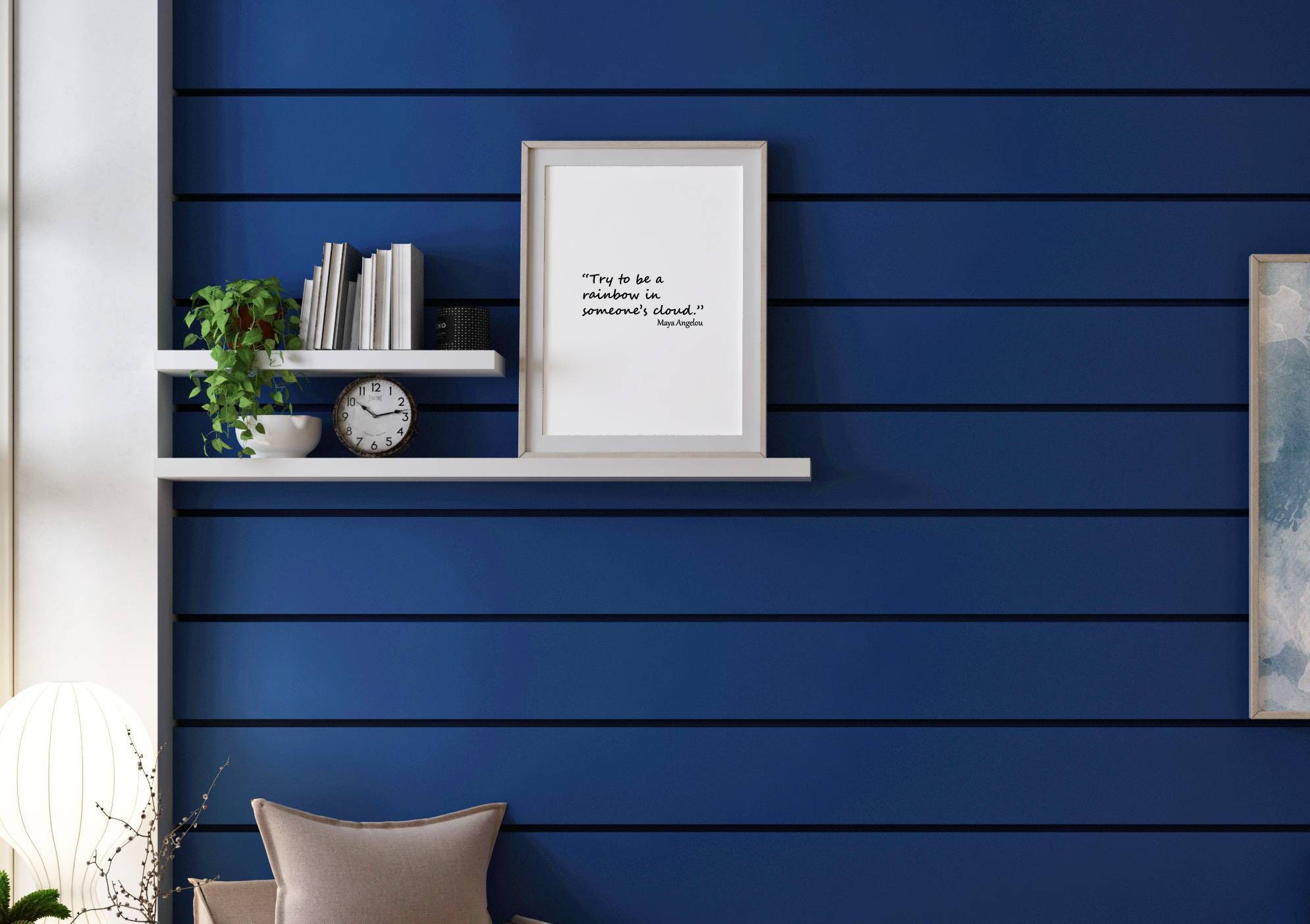 Maya Angelou inspirational quote Try to be a rainbow | Etsy