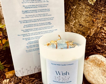 Wish Manifestation Candle and Poem