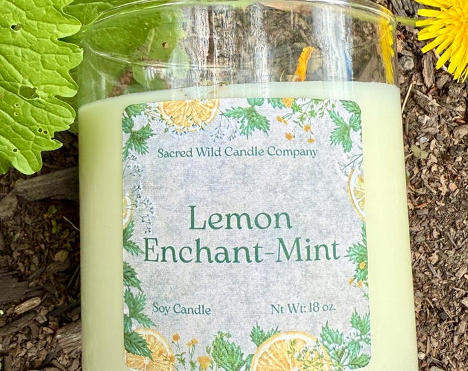 Featured listing image: Lemon Enchant-Mint Candle