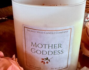Vela de la Diosa Madre / Vela ritual femenina divina / Vela espiritual con infusión de cristales / Decoración de altar de meditación / Diosa de la Tierra