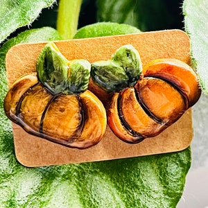 Pumpkin Stud Earrings