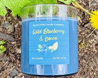 Wild Blueberry and Lemon Candle
