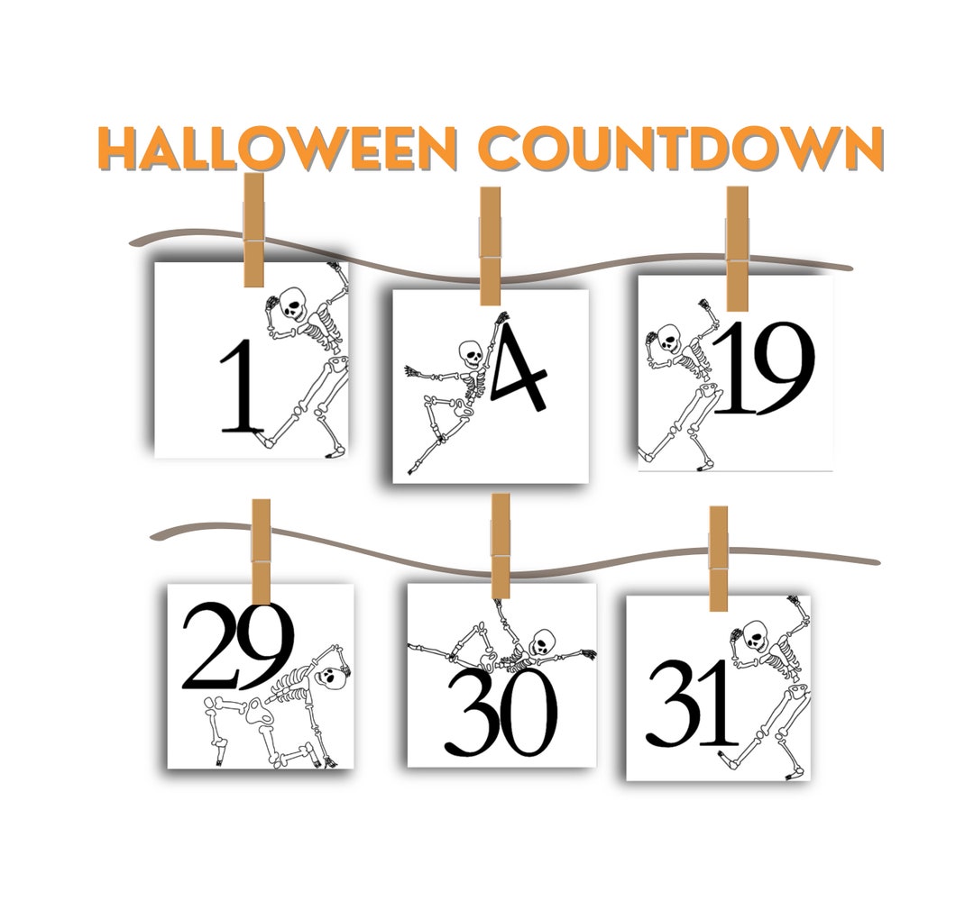 Silly Countdowns Funny Halloween Countdown, Halloween Decor Classroom, Halloween Advent ...