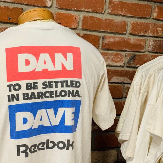 Dan and Dave Reebok sneaker advertising shirt. 90s