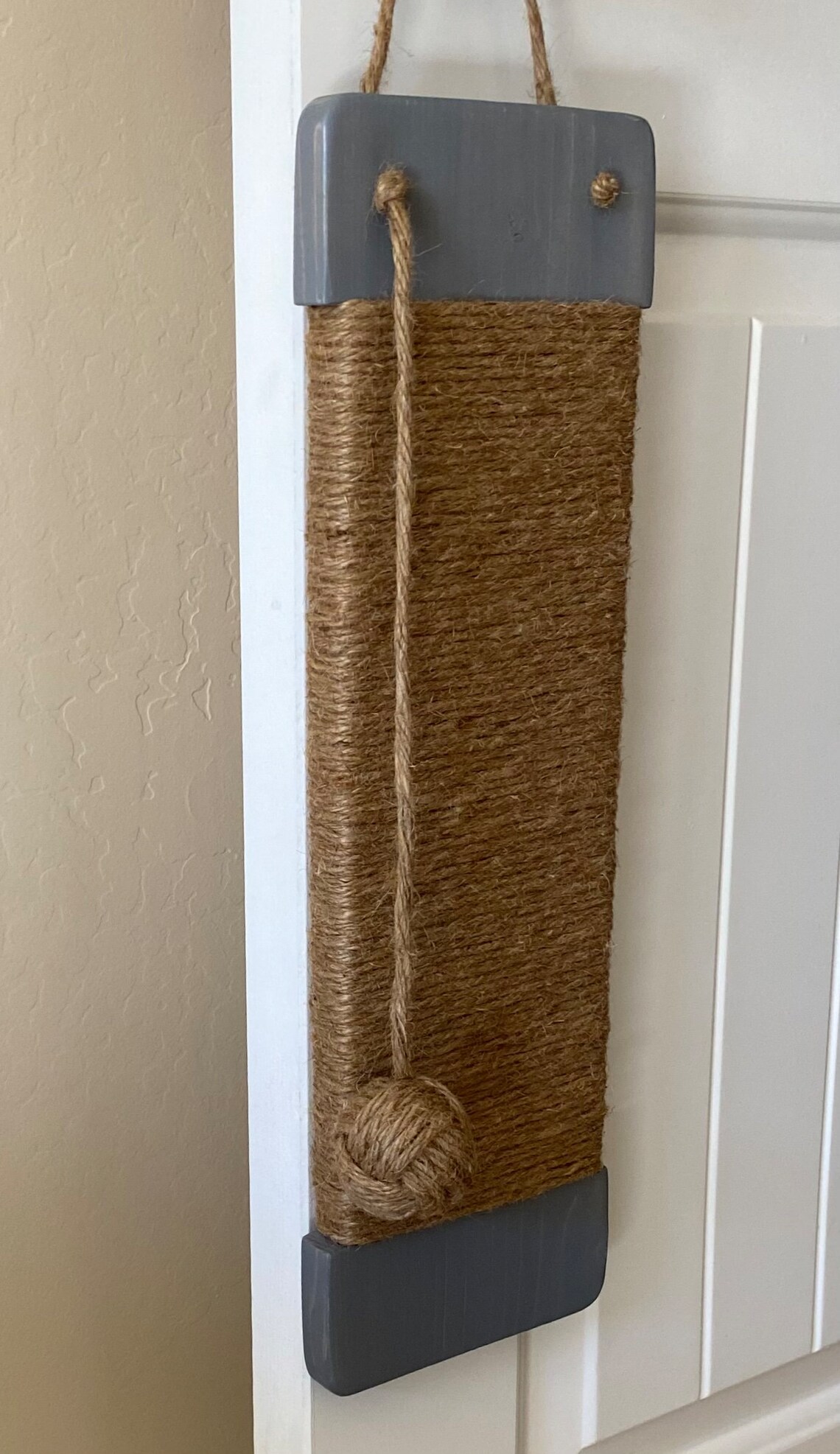 Weathered Gray Jute Rope Cat Scratcher Hanging Cat Scratcher Etsy