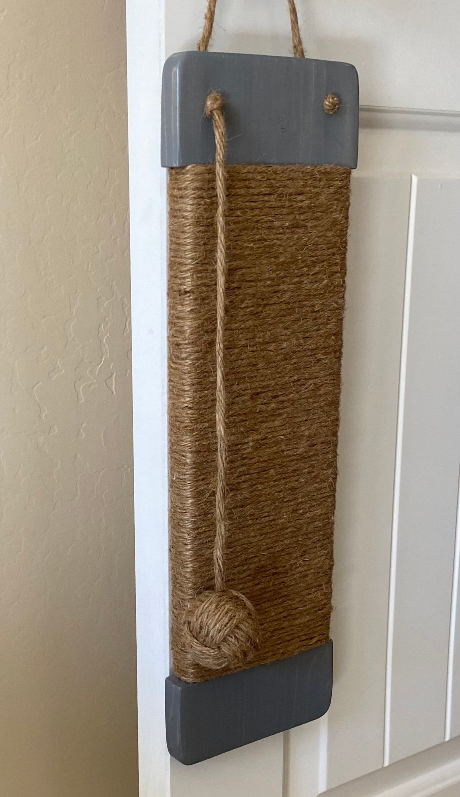 Weathered Gray Jute Rope Cat Scratcher Hanging Cat Scratcher Etsy