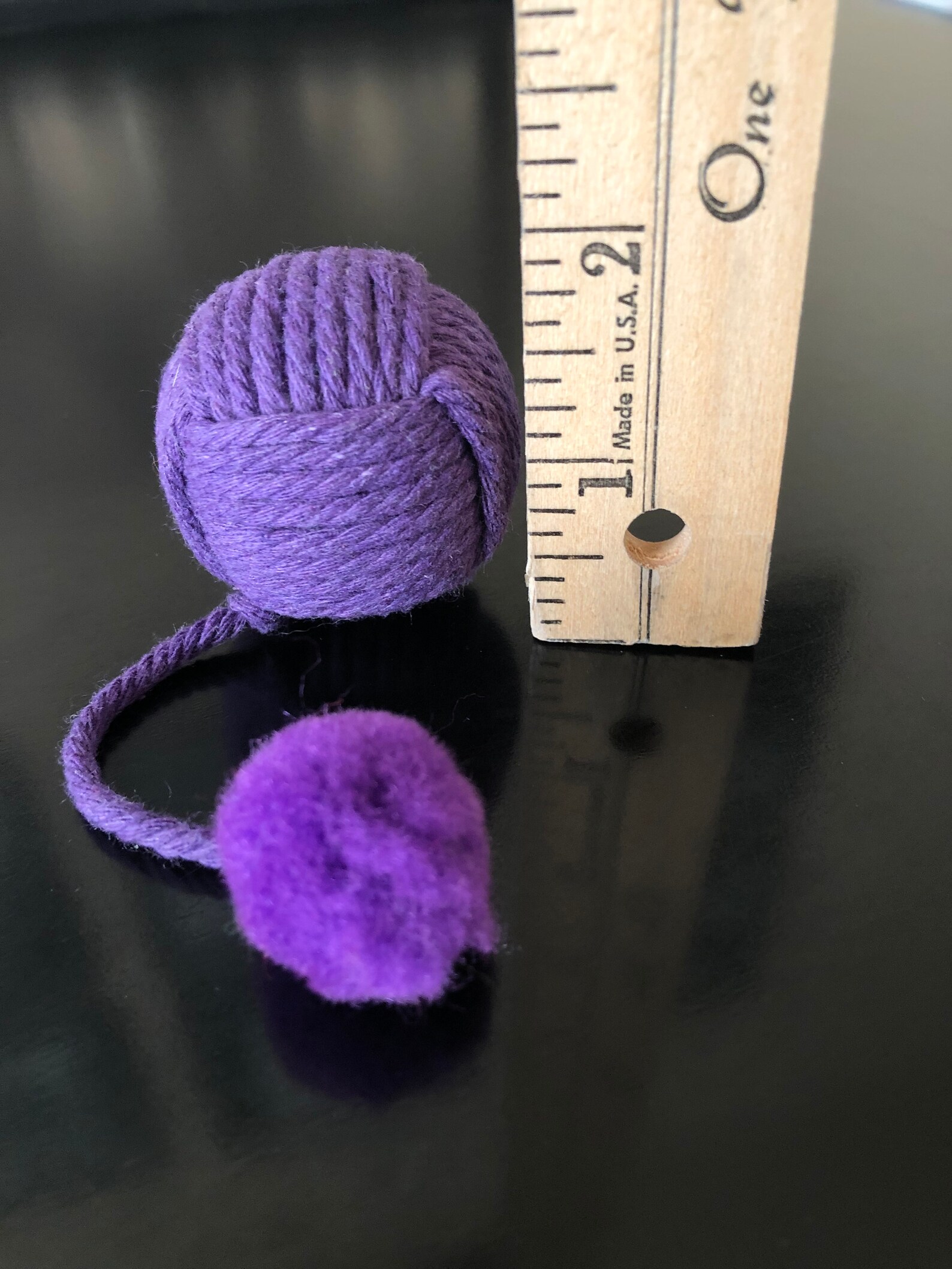 Cat Toy Yarn Ball W/pom Pom Tail, 100 Cotton Cat Toy, Yarn Cat Toys