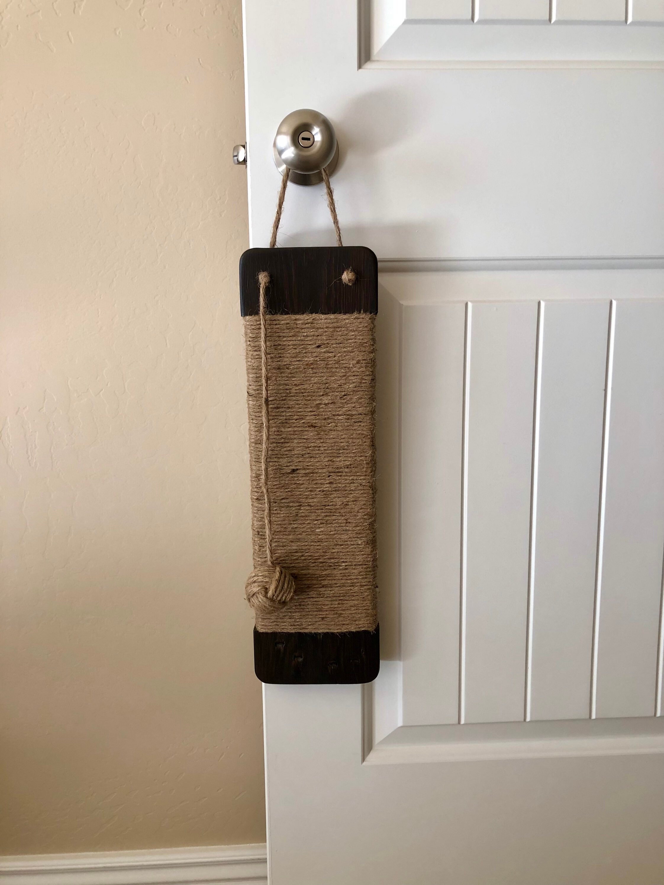 Jute Rope Cat Scratcher Hanging Cat Scratcher Wood Cat Etsy