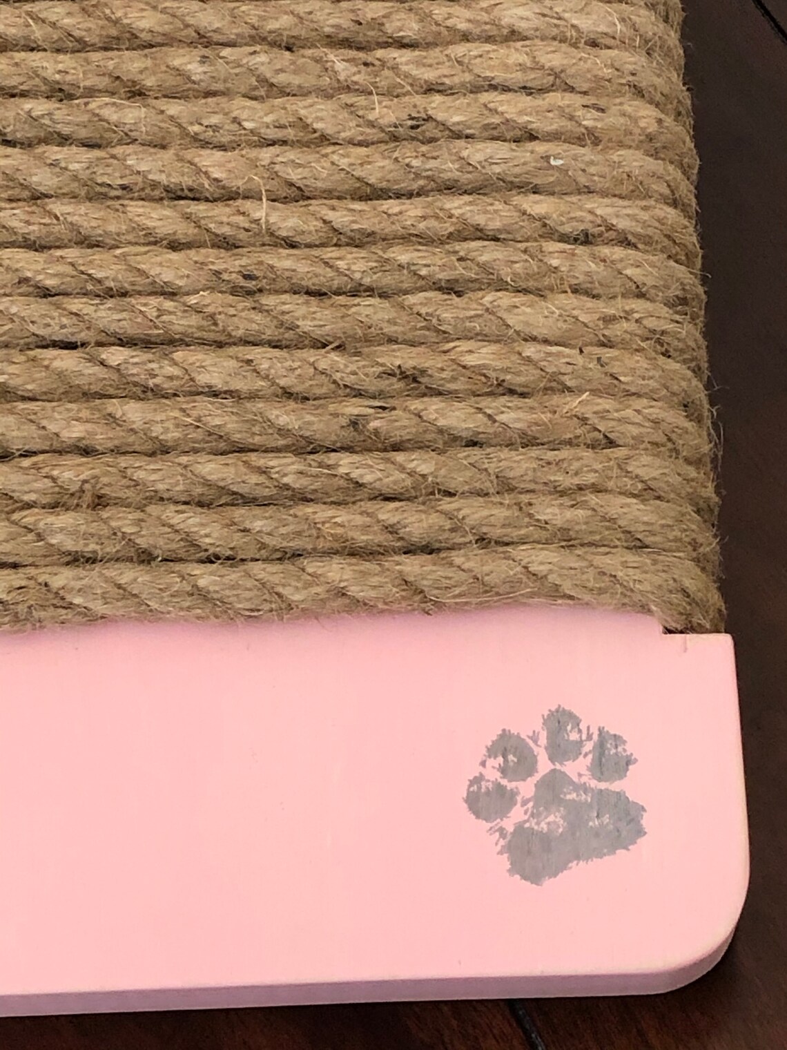 Jute Rope Cat Scratcher Angled Floor Cat Scratcher Wood Cat Etsy