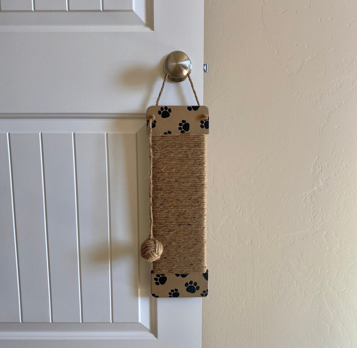 Jute Rope Cat Scratcher Hanging Cat Scratcher Wood Cat Etsy