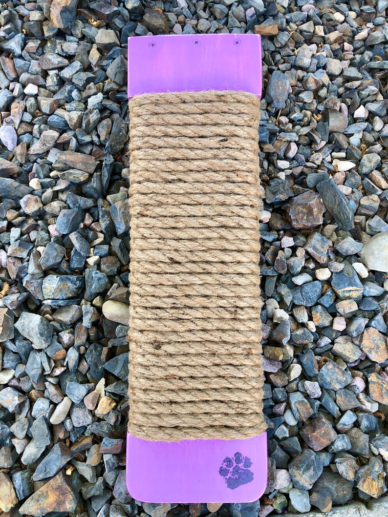 Jute Rope Cat Scratcher Angled Floor Cat Scratcher Wood Cat Etsy