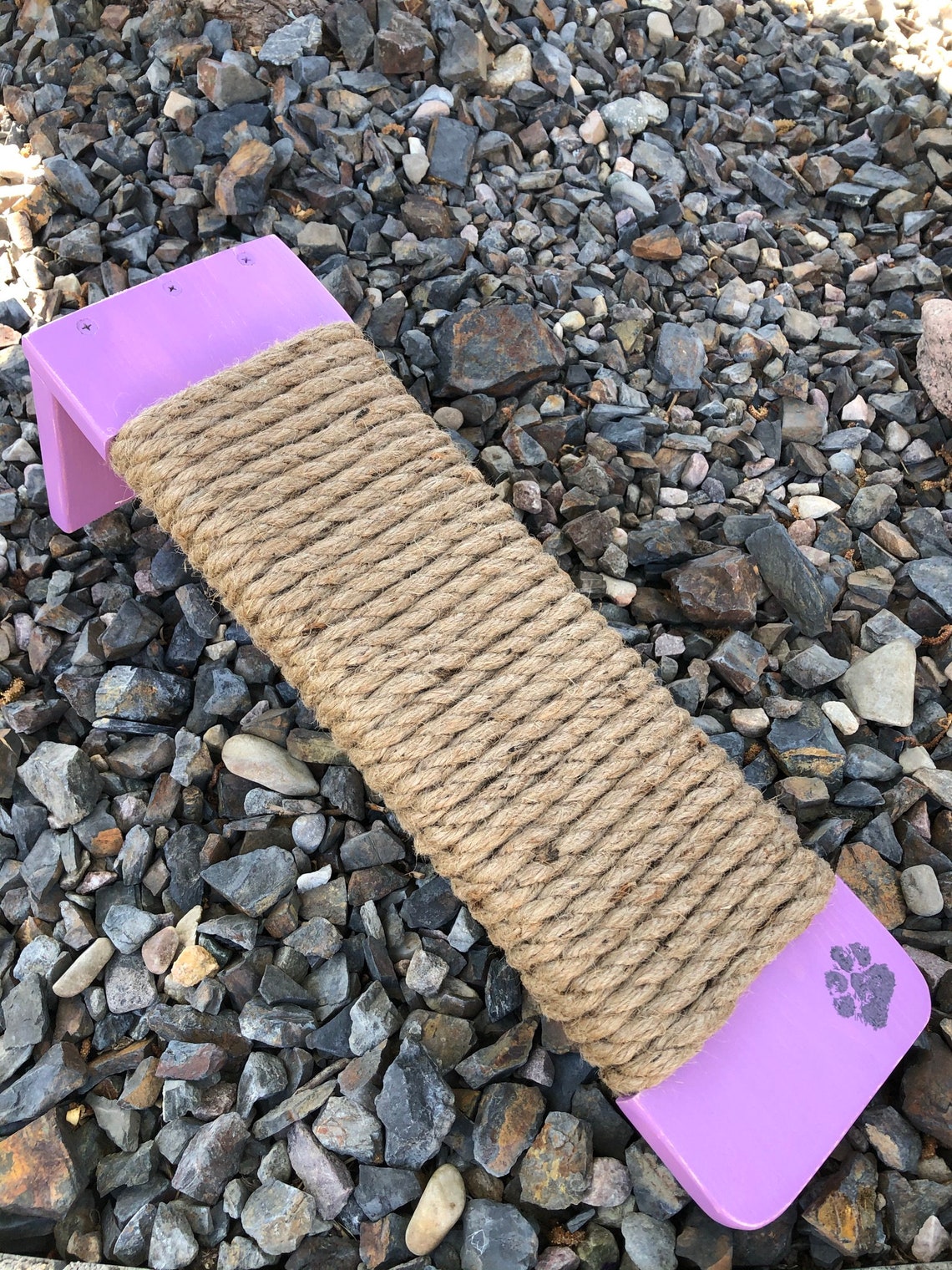 Jute Rope Cat Scratcher Angled Floor Cat Scratcher Wood Cat Etsy