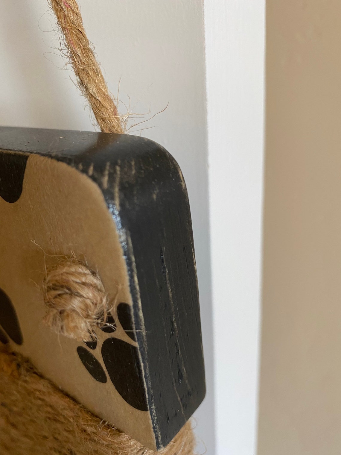 Jute Rope Cat Scratcher Hanging Cat Scratcher Wood Cat Etsy