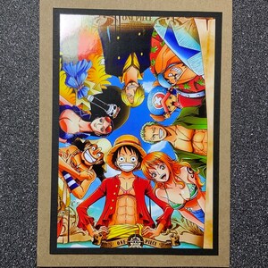 One Piece Luffy Greeting Card Etsy Uk