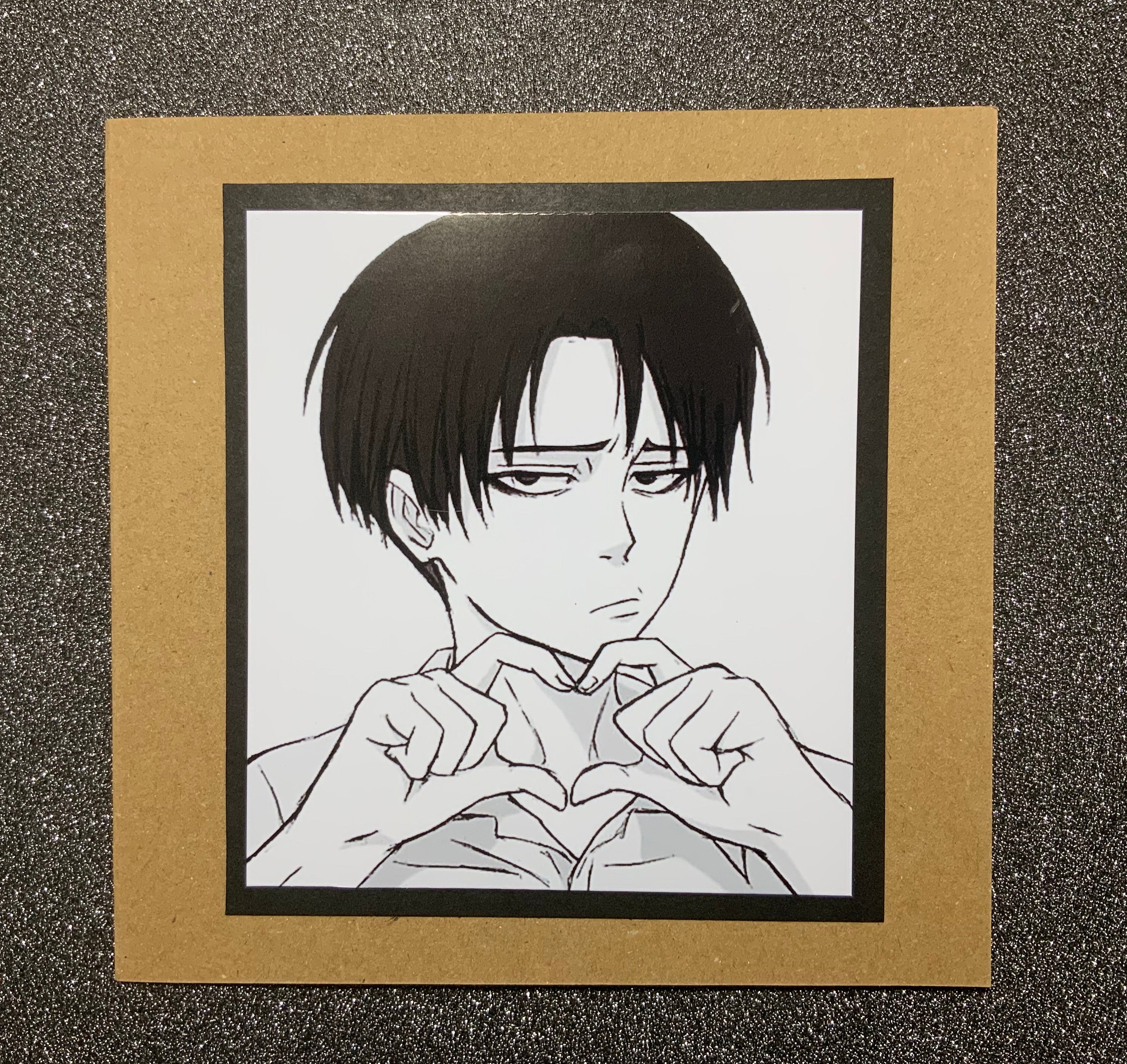 Attack On Titan Levi Ackerman Heart Greeting Card Etc Etsy Denmark