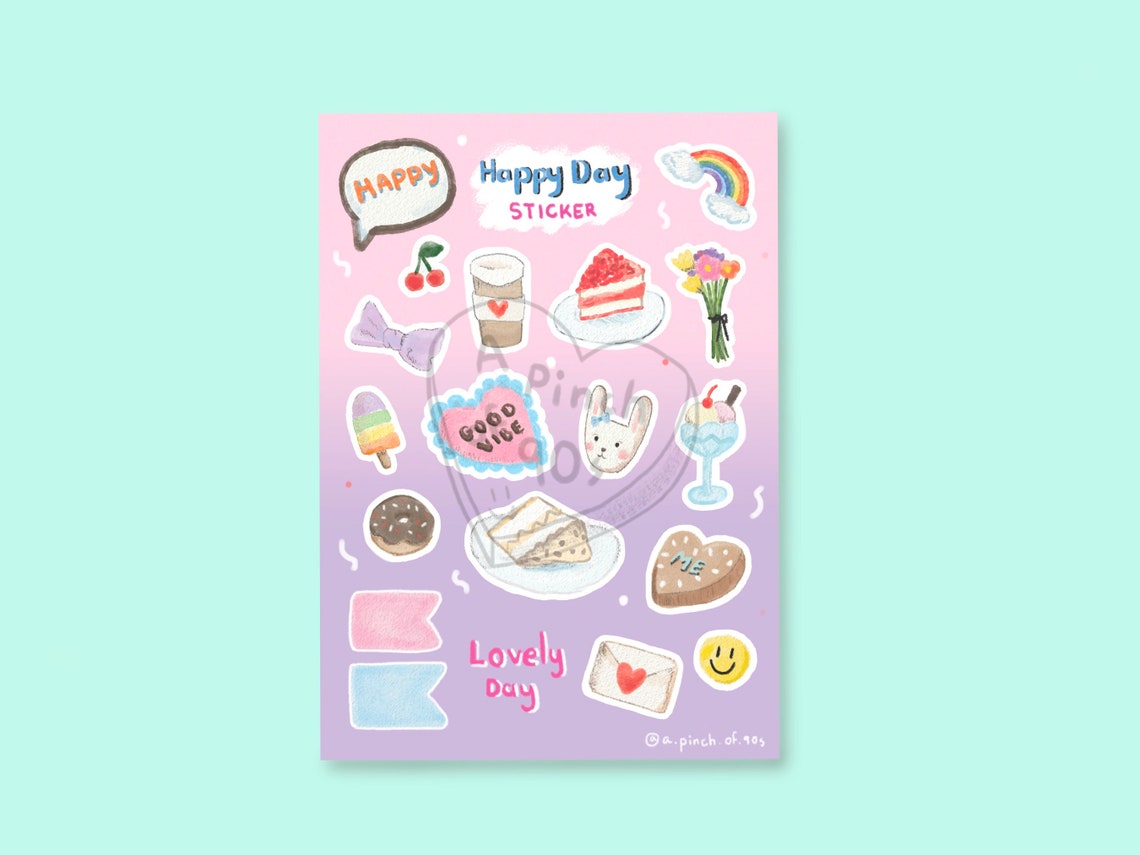 Happy Day Sticker Sheet // happy planner stickers sweet | Etsy