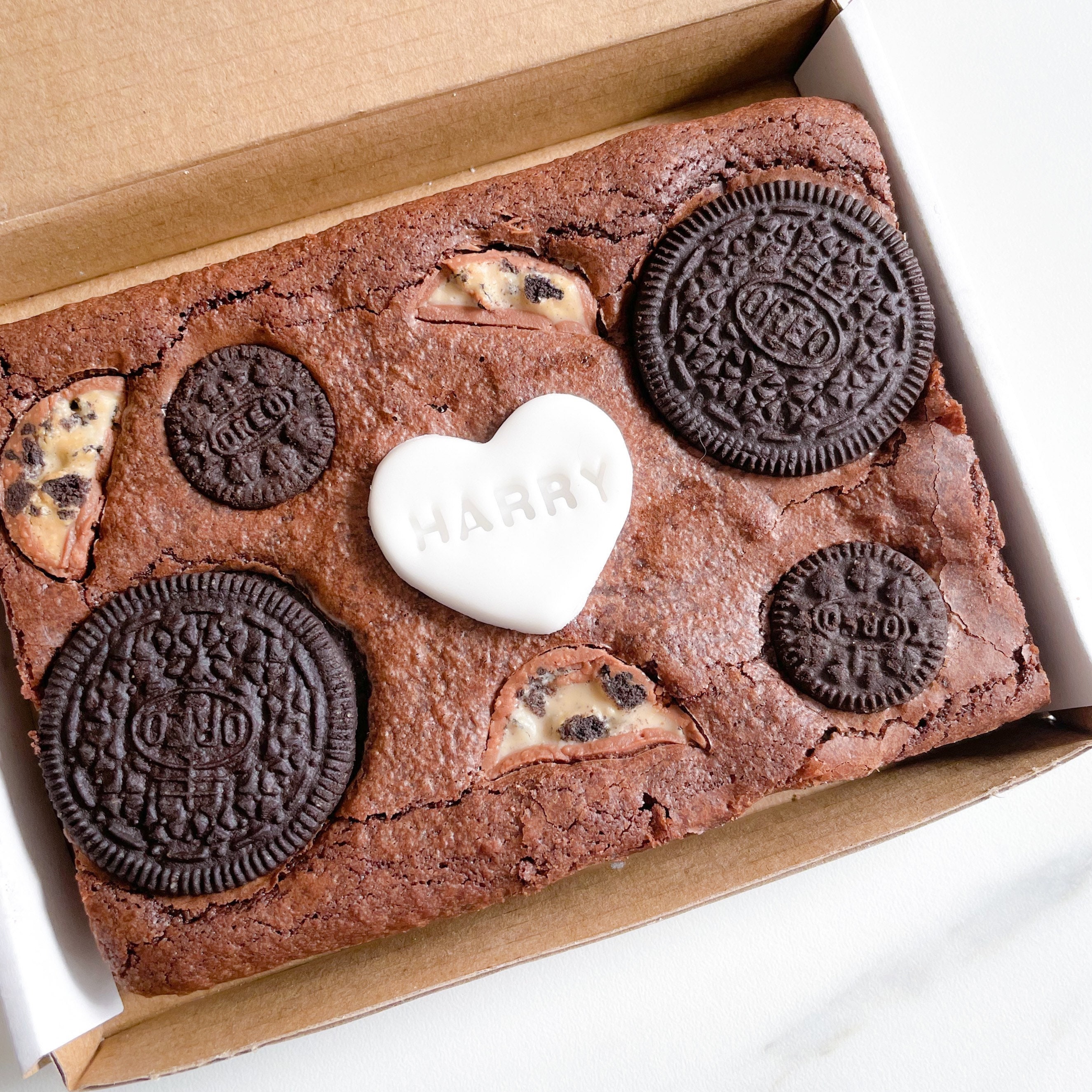 Personalised postal brownie box Etsy