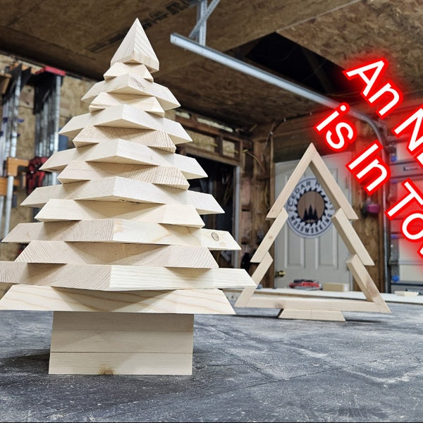 Plans to make a wooden geometric Christmas tree