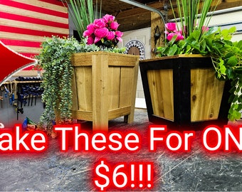 DIY plans on how to make tapered planters