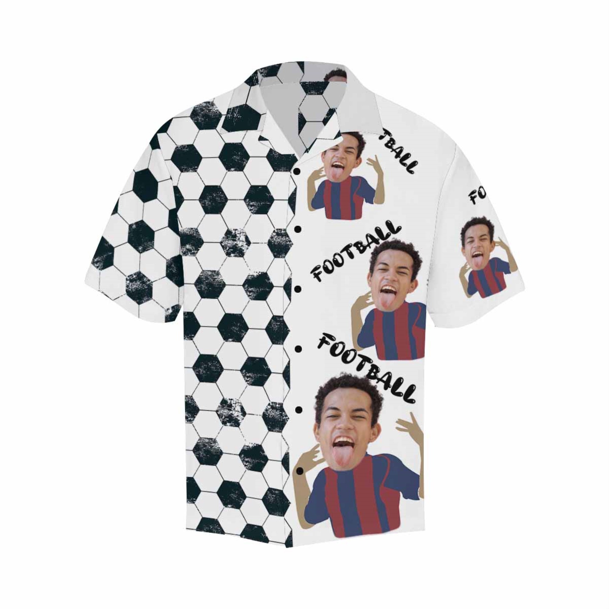 Custom Shirt Soccer Man Hawaiian Shirt Print Face Hawaiian Etsy
