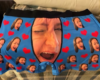 Personalized Face Boxer Briefs, Anniversary Gift