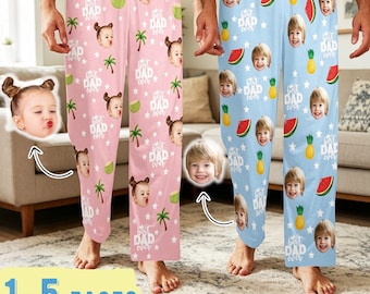 Custom Face Pajama Pants, Photo Gifts for Dad, Fathers Day Gifts