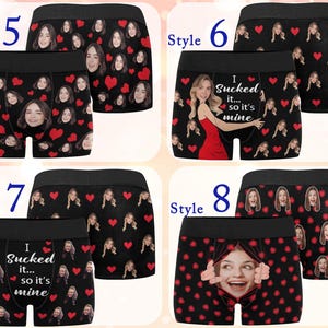 Custom Face Boxers, Personalized Photo Underwear Gift for Him image 4