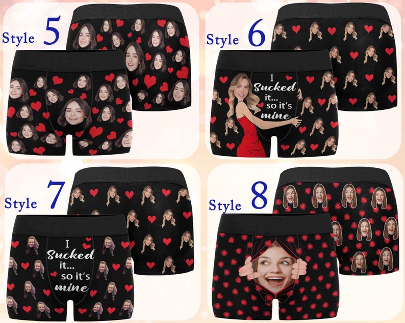 Custom Face Boxers, Personalized Photo Underwear Gift for Him image 4