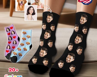Custom Face Socks: Personalized Photo Socks for Dad or Mom