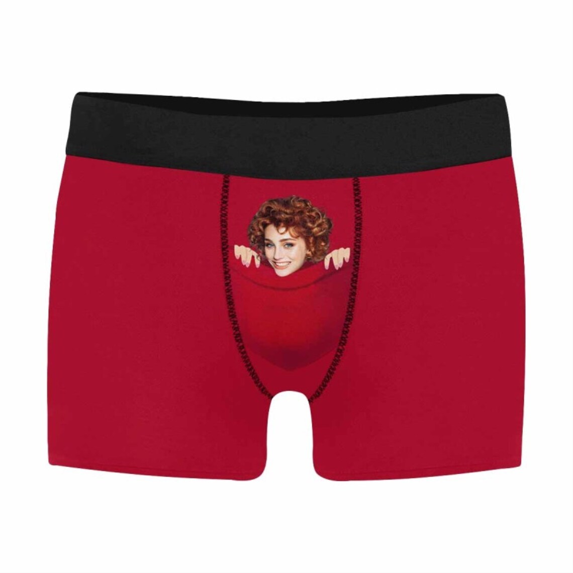 Custom Funny Face Men's Boxer Briefs Personalized Pocket Etsy