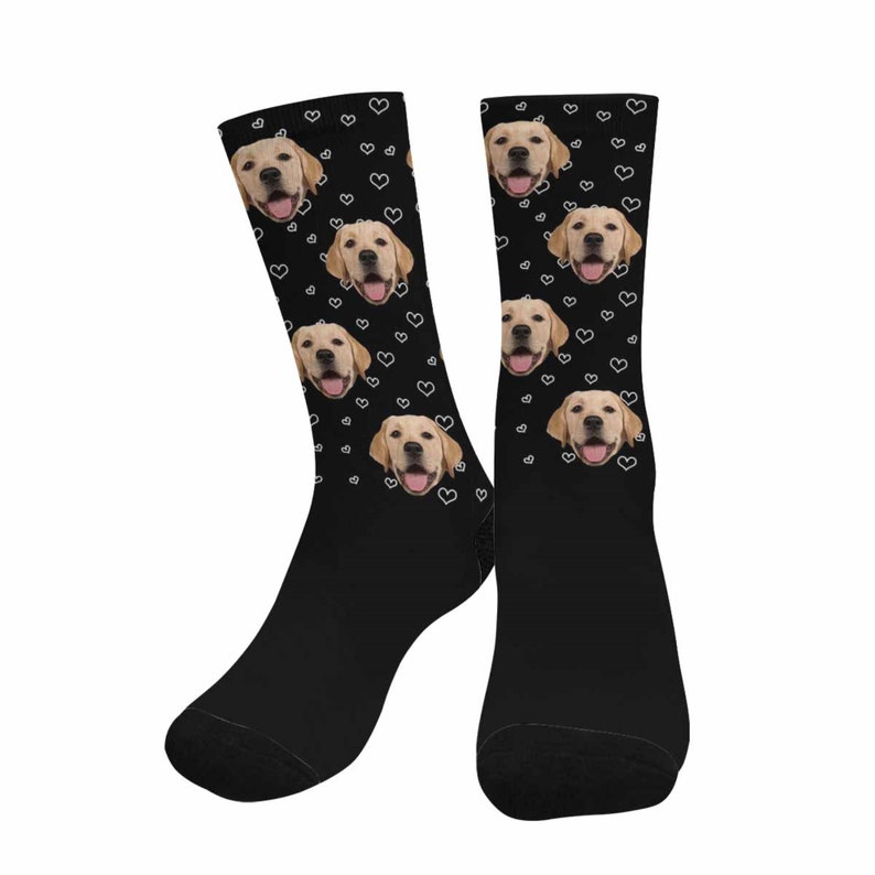 Custom Dog Face Socks Personalized Pet Photo Socks Dog Etsy