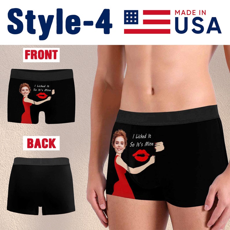 Personalized Boxers for Husband/Boyfriend, Popular Anniversary/Birthday/Wedding Gift, Print Face Underwear for Men,Custom Photo Boxer Briefs image 6