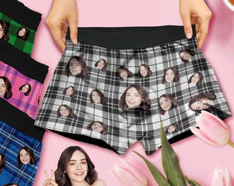 Personalized Face Boxer Briefs, Custom Men's Underwear, Anniversary Gift