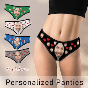 Personalized Face Thong for Her, Custom Photo Panties, Face on Women&#39;s Underwears, Bridal Shower Gifts, Wedding Anniversary Gifts for Women