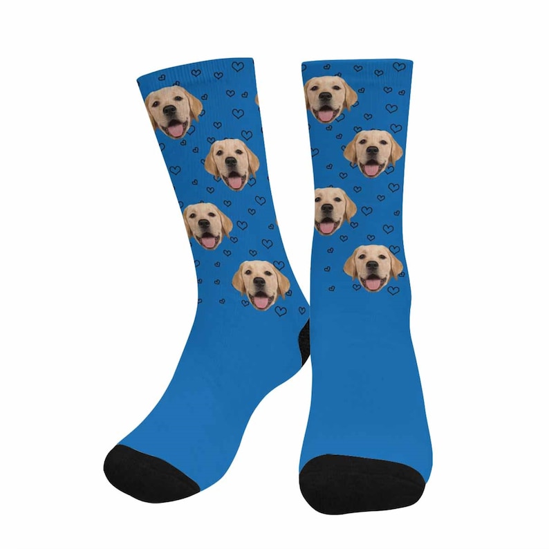 Custom Dog Face Socks Personalized Pet Photo Socks Dog Etsy