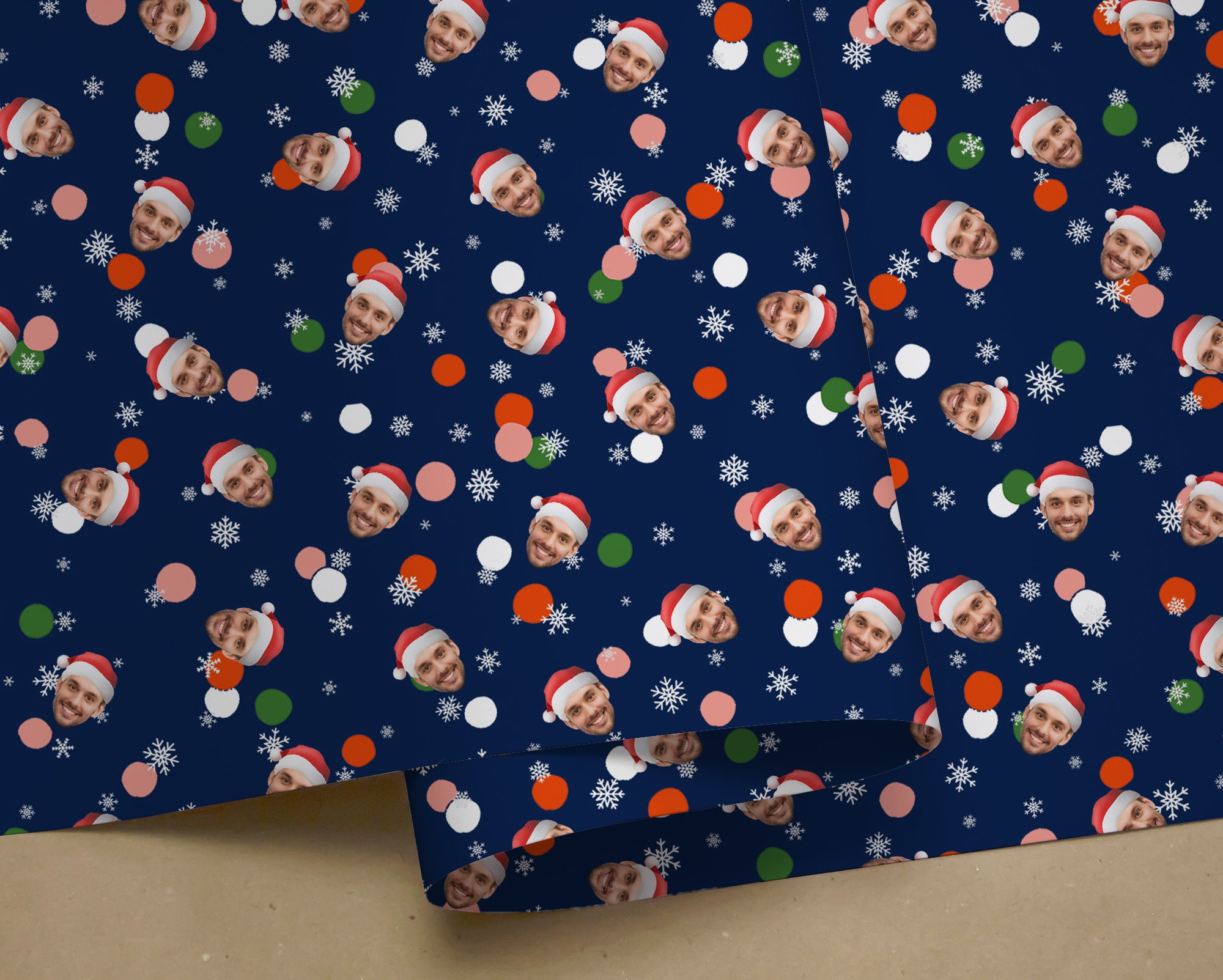 Personalized Gift Wrapping Paper Custom Christmas Design Etsy