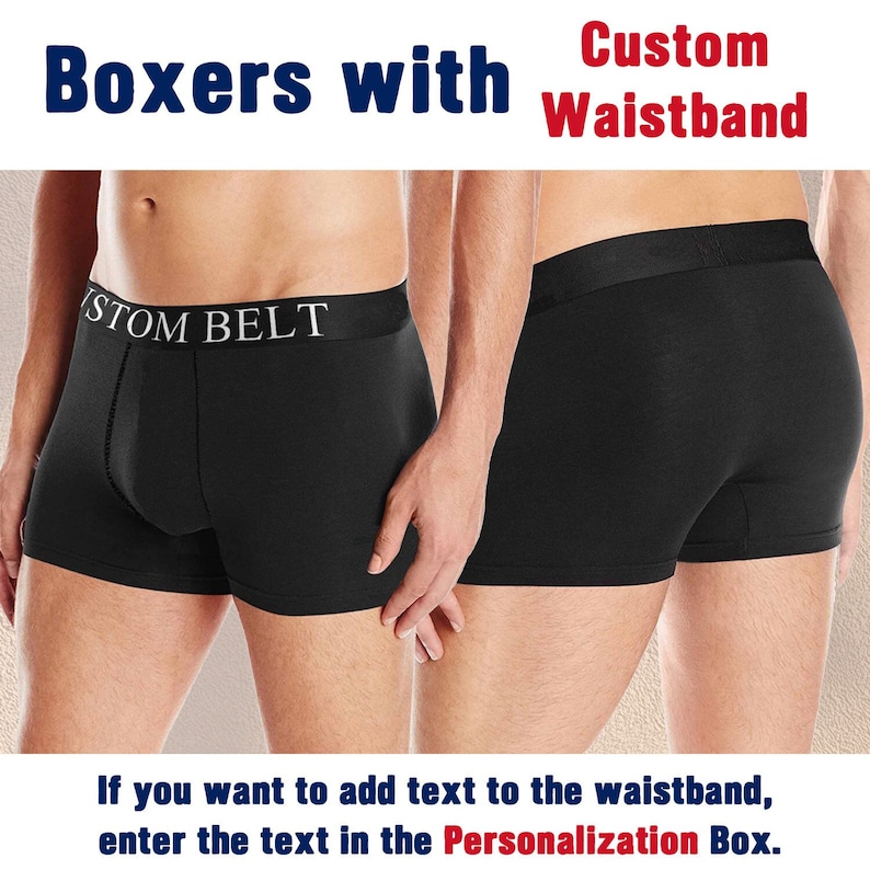Personalized Photo Gift for Husband, Custom Face Underwear, Men Boxer Briefs with Custom Waistband, Men's Underwear with Face for Boyfriend image 9