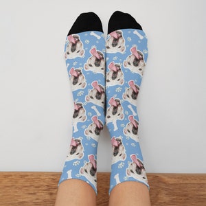 Custom Dog Photo Socks, Personalized Dog Face Printed Socks, Customized Dog Picture Gift, Pet Socks for Pet Lover, Birthday/Anniversary Gift