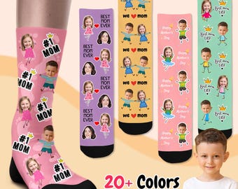 Custom Face Socks: Personalized Photo Gift for Mom