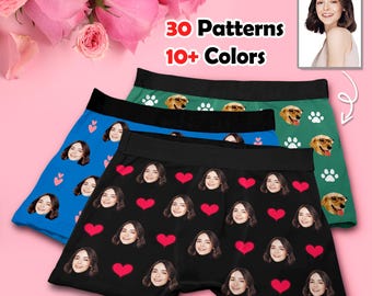 Personalized Face Boxer Briefs: Custom Photo Underwear Gift
