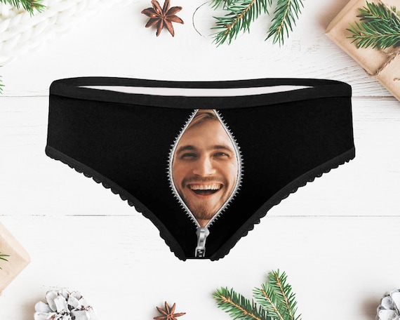 Culotte Personnalisée Avec Photo | String Drôle Pour Femme | Cadeau Anniversaire/St-Valentin | Taille Unique