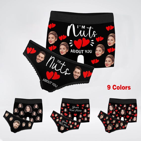 Ropa interior personalizada a juego para parejas calzoncillos con foto personalizada regalo de aniversario para parejas calzoncillos tipo boxer para novios calzoncillos de encaje para novias Etsy Mexi...