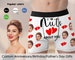 Personalized Boxers Briefs for Him, Custom Anniversary/Birthday/Father's Day/Valentine's Gifts, Print I'm Nuts About You on Underwear 