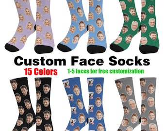 Personalized Face Socks for Him, Custom Socks With Face, Funny Face Printed Socks, Customized Photo Socks Gift, Birthday Gift for Men/Women