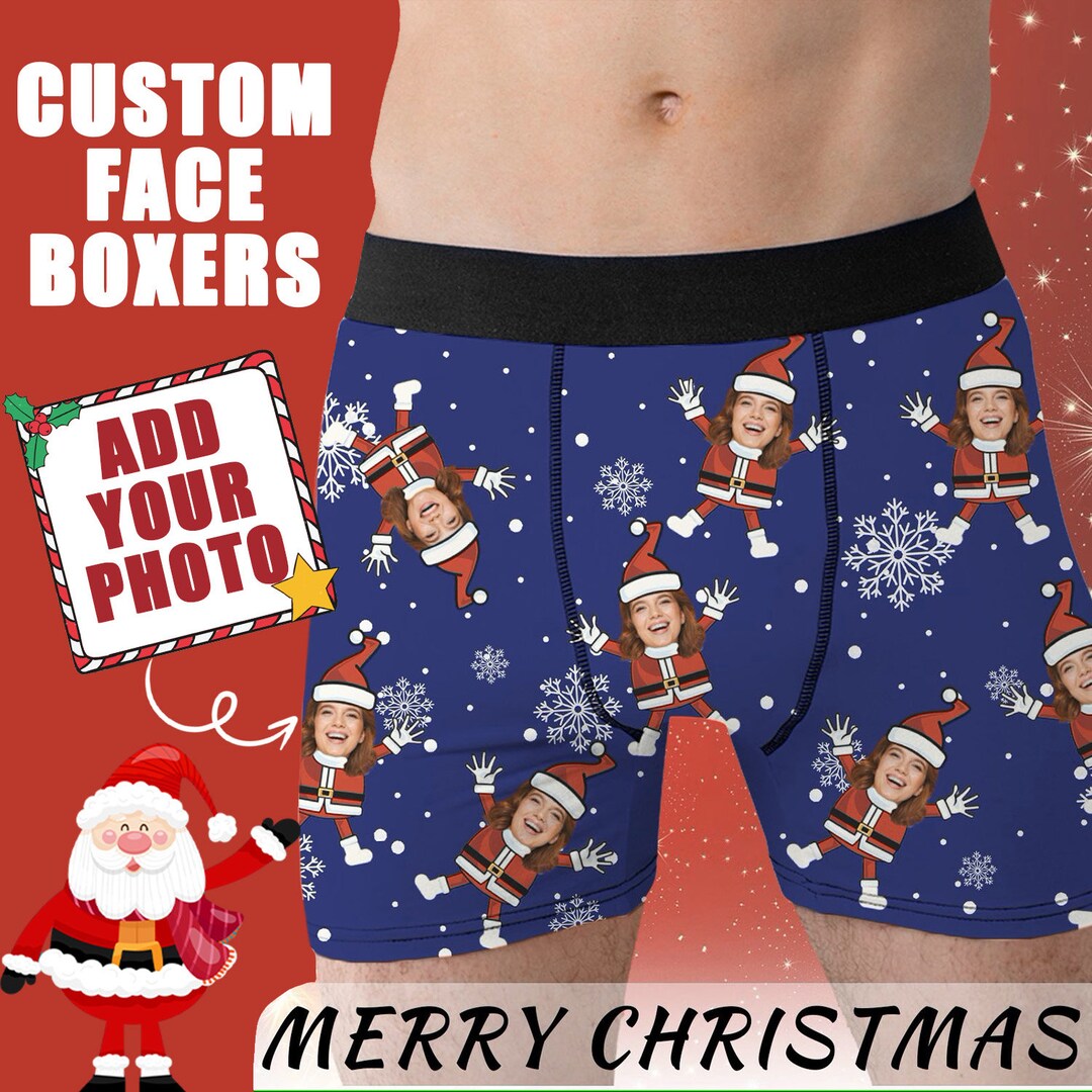 Christmas Gift for Boyfriend/husband/dad, Custom Boxer Briefs With Face ...