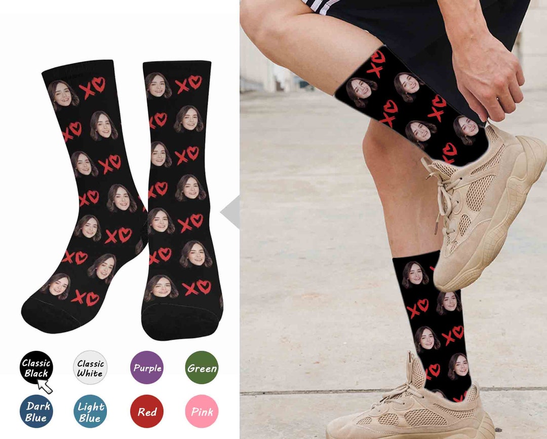 Personalized Gift Socks for Boyfriend/girlfriend, Custom Face Printed