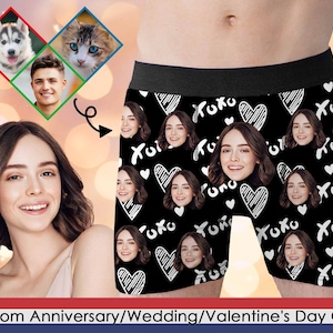 Personalized Wedding Gift for Groom, Custom Face Photo Underwear for Men, Exclusive Boxers for Boyfriend, Funny Anniversary Gift for Husband