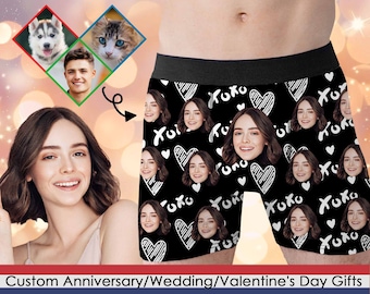 Personalized Wedding Gift for Groom, Custom Face Photo Underwear for Men, Exclusive Boxers for Boyfriend, Funny Anniversary Gift for Husband